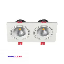 چراغ سقفی فروشگاهی توکار مربع شعاع SH-6502-2x24W - نوری‌لند دنیایی برای تو