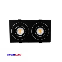 قاب چراغ سقفی توکار فروشگاهی مربع شعاع SH-6302 - نوری‌لند دنیایی برای تو