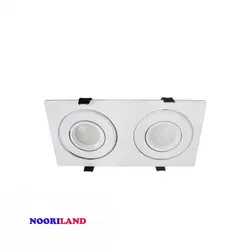 قاب چراغ سقفی توکار فروشگاهی مربع شعاع SH-6302 - نوری‌لند دنیایی برای تو