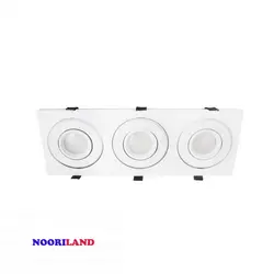 قاب چراغ سقفی توکار فروشگاهی مربع شعاع SH-6303 - نوری‌لند دنیایی برای تو