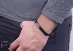 دستبند استیل مشکی مردانه