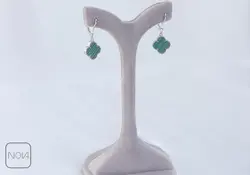 نیم ست نقره ونکلیف سبز