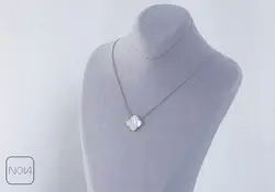گردنبند نقره ونکلیف سفید