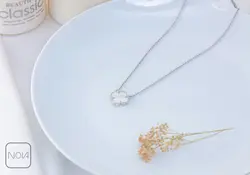 گردنبند نقره ونکلیف سفید