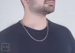 زنجیر نقره سیاه قلم مردانه