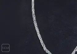 زنجیر نقره سیاه قلم مردانه