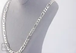 زنجیر نقره کارتیه فیگارو مردانه