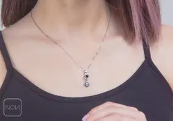 گردنبند نقره دوست دارم به صد زبان کد 251291