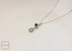 گردنبند نقره دوست دارم به صد زبان کد 251291