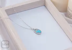 گردنبند نقره سنگ فیروزه کد 251288