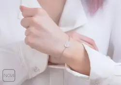 دستبند نقره قلب کد 351231