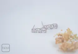 نیم ست نقره نگینی کد 651216