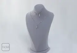 نیم ست نقره نگینی کد 651216