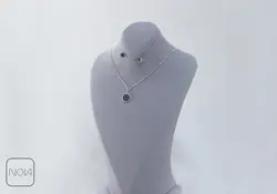 نیم ست نقره نگینی کد 651215