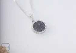 نیم ست نقره نگینی کد 651215