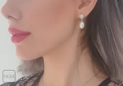 نیم ست نقره مروارید کد 651238