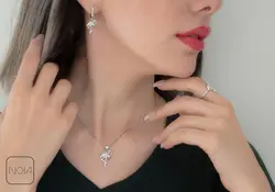 نیم ست نقره فلامینگو