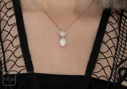 گردنبند نقره مروارید کد 2512121