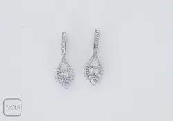 نیم ست نقره نگین اشکی کد 651231