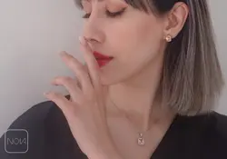 نیم ست نقره نگین زرد کد 651228
