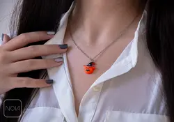 گردنبند استیل کدو تنبل کد 211257