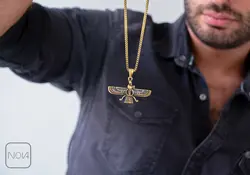 گردنبند استیل مردانه فروهر کد 021114