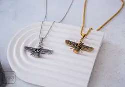 گردنبند استیل مردانه فروهر کد 021114