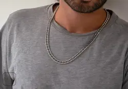 گردنبند استیل کارتیر مردانه کد 021328