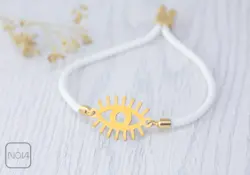 دستبند استیل بافت چشم نظر