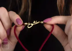 دستبند استیل بافت عشق