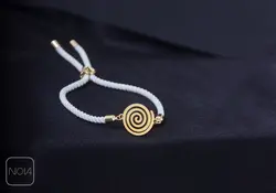 دستبند استیل بافت مارپیچ