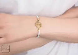 دستبند استیل بافت مارپیچ