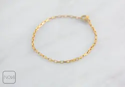 دستبند استیل باکسی طلایی