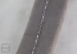 دستبند استیل باکسی نقره‌ای