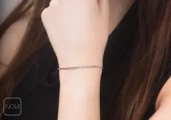 دستبند استیل باکسی نقره‌ای