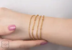 دستبند استیل زنجیر توپی چهار لایه