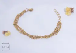 دستبند استیل زنجیر توپی چهار لایه