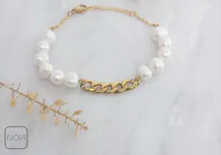 دستبند استیل کارتیر مروارید