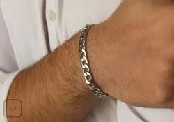 دستبند استیل کارتیر مردانه نقره‌ای