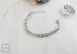 دستبند استیل کارتیر نقره‌ای