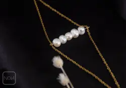 دستبند استیل مروارید تک‌رج