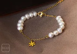 دستبند استیل مروارید برف