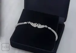دستبند نقره دو بال