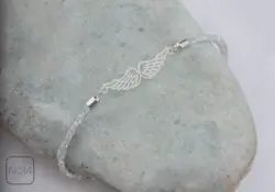 دستبند نقره دو بال
