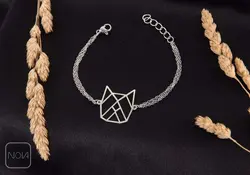 دستبند نقره گربه مشبک