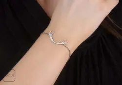 دستبند نقره شاخ گوزن