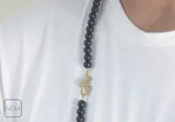 گردنبند مردانه سنگی هیچ