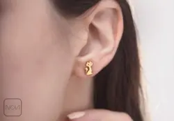 گوشواره استیل بچه گربه