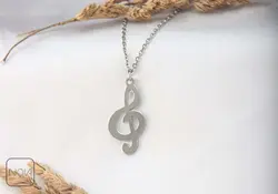گردنبند نقره کلید سل