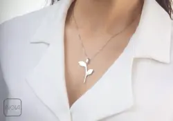 گردنبند نقره جوانه
